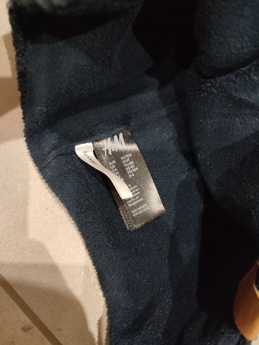 Czapka h&m granatowa ciepła na zimę 104 92