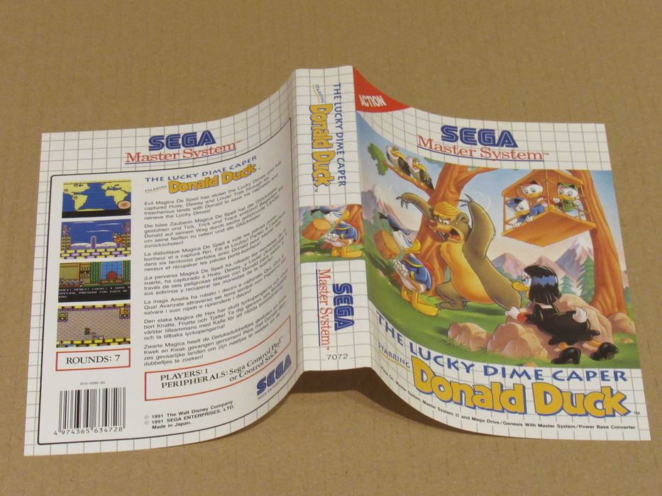 Jogo Sega Master System The Lucky Dime Caper Starring Donald Duck