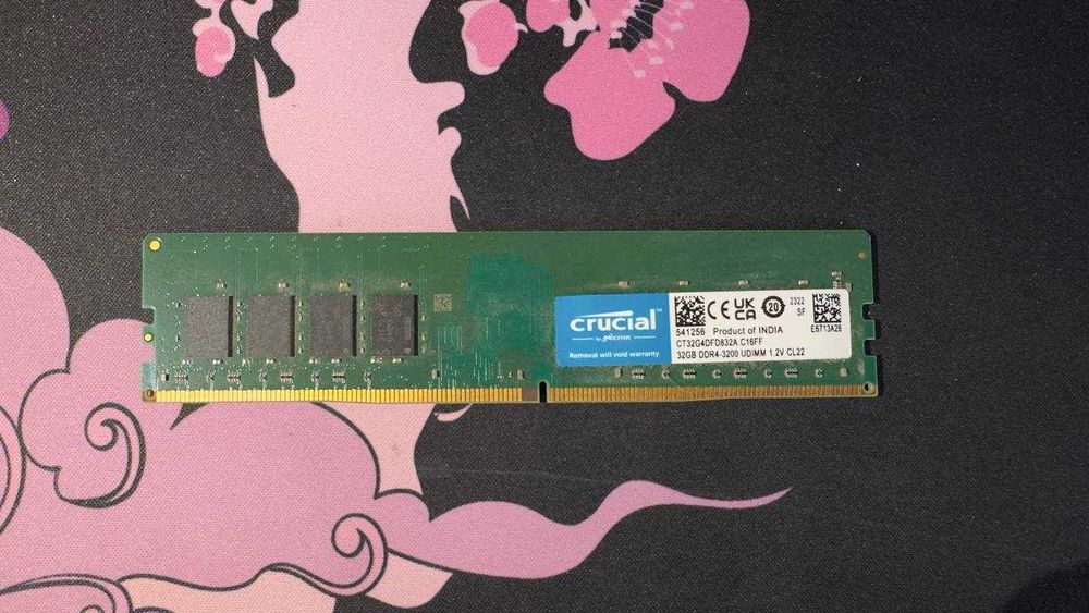 Sprzedaję moduł pamięci Crucial DDR4, 32 GB, 3200 MHz, CL22 (CT32G4DFD832A)