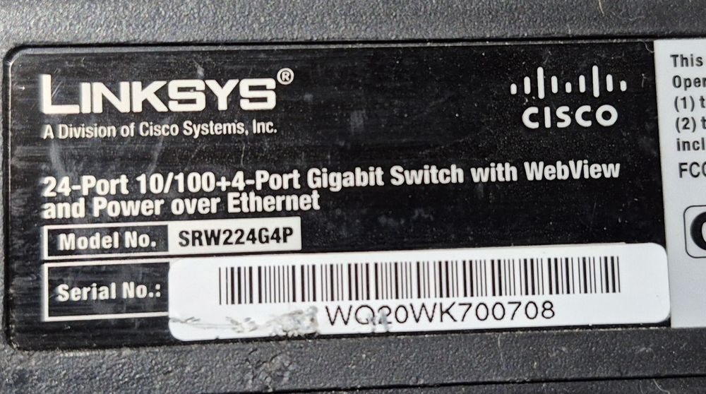 Комутатор Linksys SRW224G4P