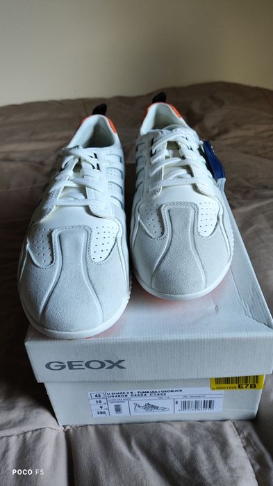 Geox Snake białe skórzane sneakersy rozm 43