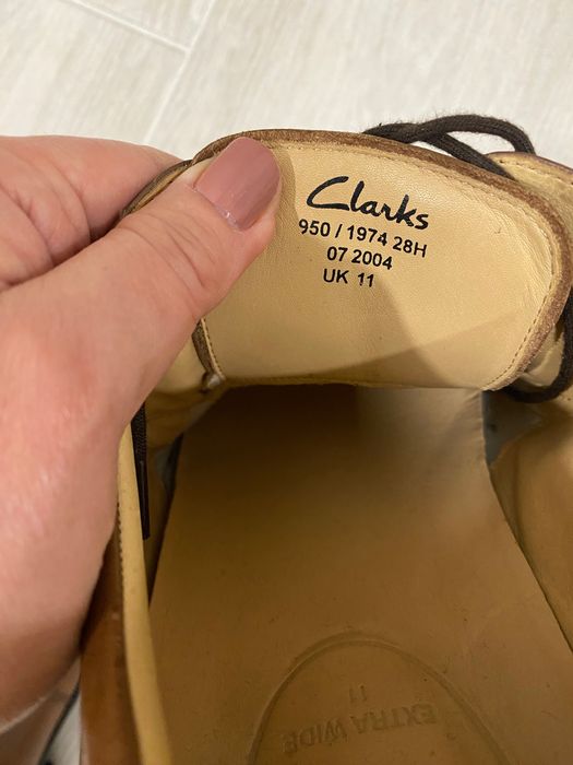 Шкіряні туфлі Clark’s, розмір 45-46