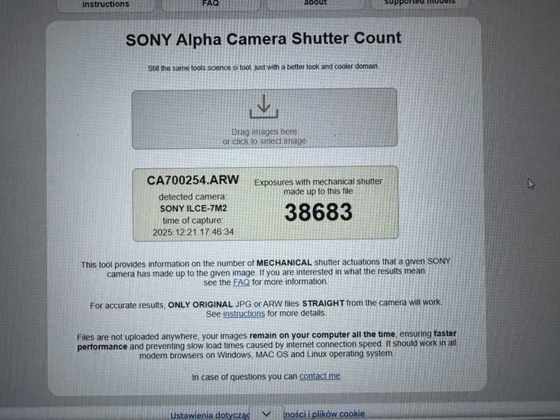 Aparat bezusterkowy Sony , pełna klatka  body A7 II ILCE-7M2 24