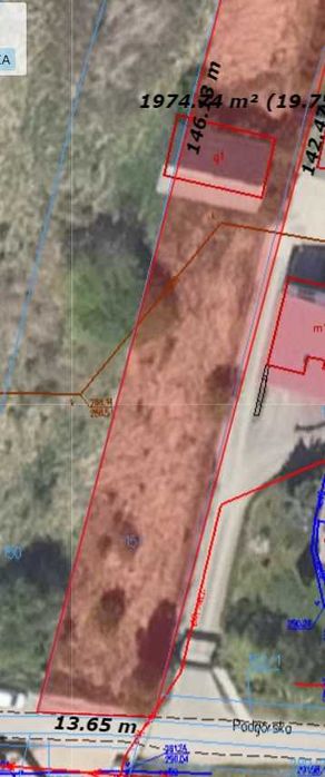 Działka budowlana o pow, 4756 m2 w Bodzentynie przy ul. Podgórskiej