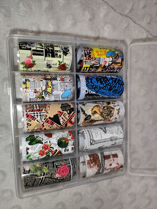 Набір фольги що перепечатується на нігті  10 шт