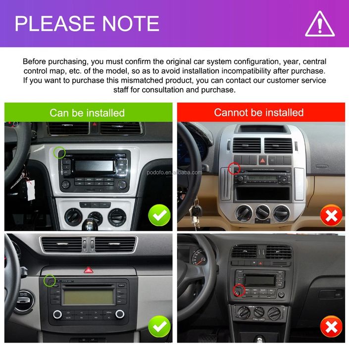 Rádio Android 15 7" VW/Seat/Skoda 6/128GB CarPlay/Auto S/Fios Wi-Fi BT
