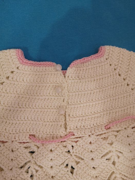 Sukienka do chrztu na szydelku