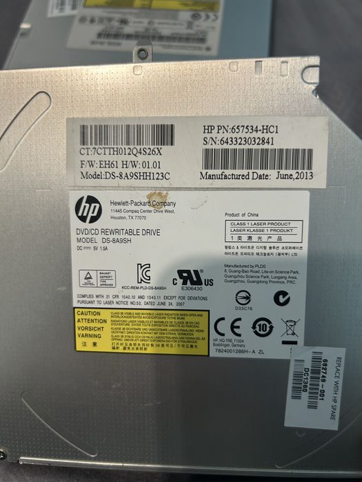Dvd привід до ноутбука model ds-8a9sh і Sn 208