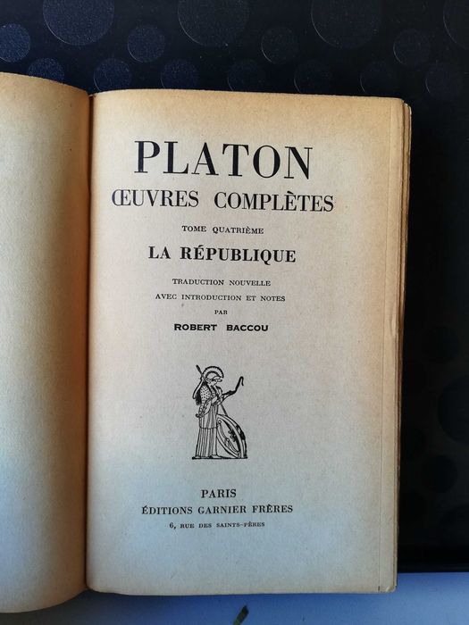 Oeuvres Complétes, La République, vol. 4 - Platon, Platão, c/ex-libris
