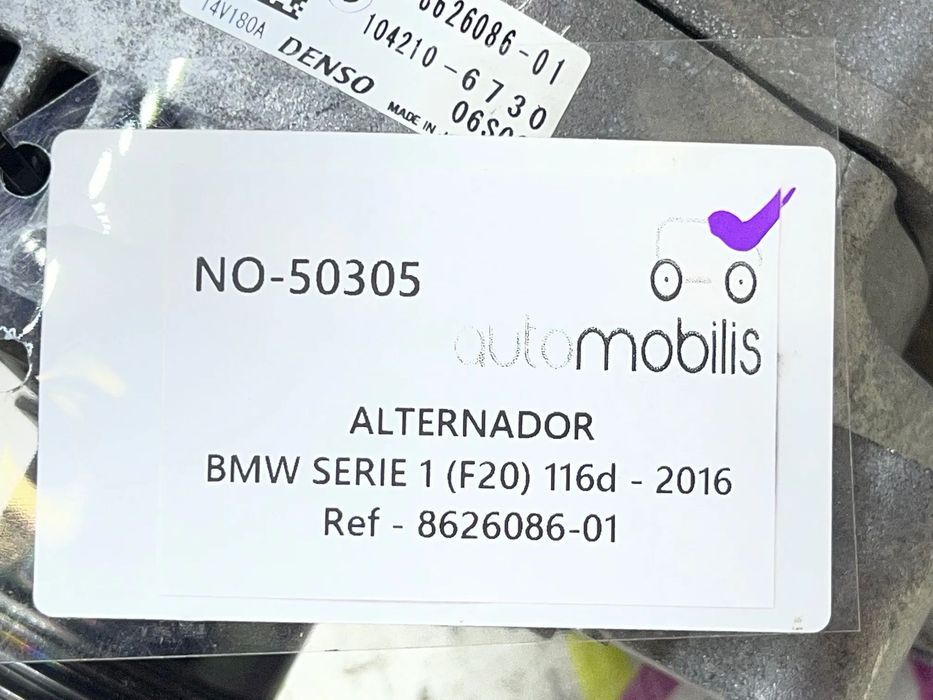 Alternador BMW 1 (F20) 116 d Ref. 862608601 - NO. 50305