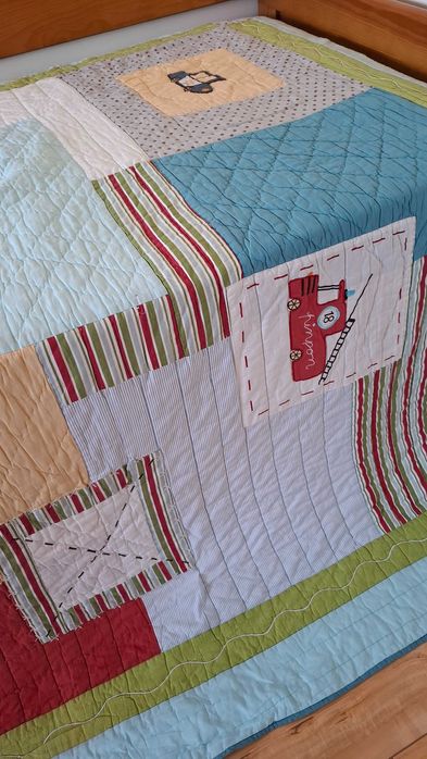 Colcha Patchwork e Candeeiro teto (maravilhoso conjunto) com oferta