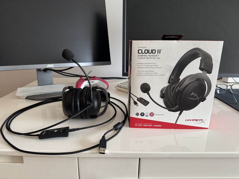 Headset HyperX Cloud II - Na Caixa c/ Acessórios (7.1 Surround)