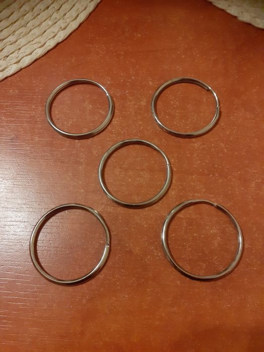 Metalowe kółka do breloka średnica 40mm 5 sztuk cena za wszystko