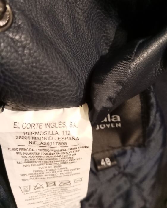 Casaco tipo cabedal do El Corte Inglés