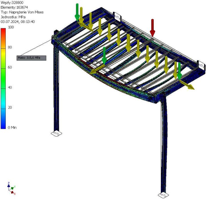 Obliczenia statyczne, SGN, SGU, MES, stal, aluminium, szkło PL & DACH