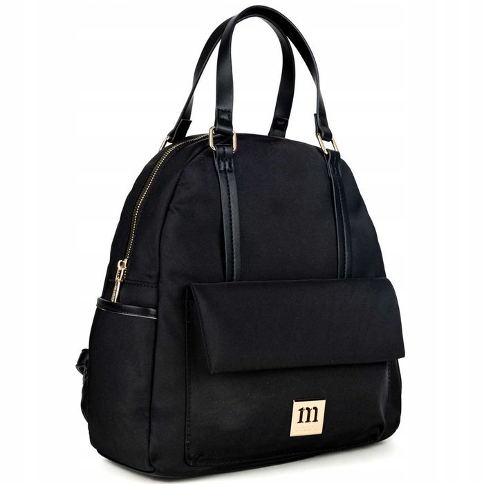 Plecak damski MONNARI czarny elegancki BAG2560 miejski na co dzień