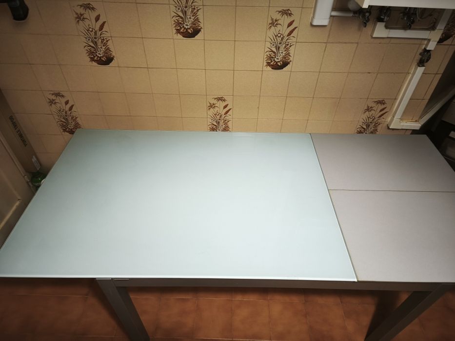 Mesa extensível vidro Metal
