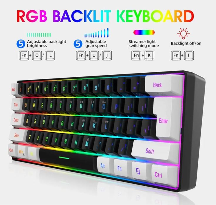 Дротова ігровв клавіатура з підсвіткою