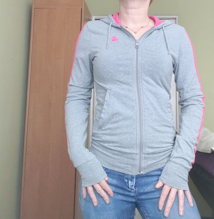 Damska szara bluza Basic w stylu Vintage, Nike ,, The Athletic Dept"