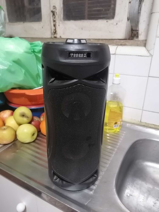 Coluna portátil com som, rádio, Mp3, Bluetooth, mocrofone