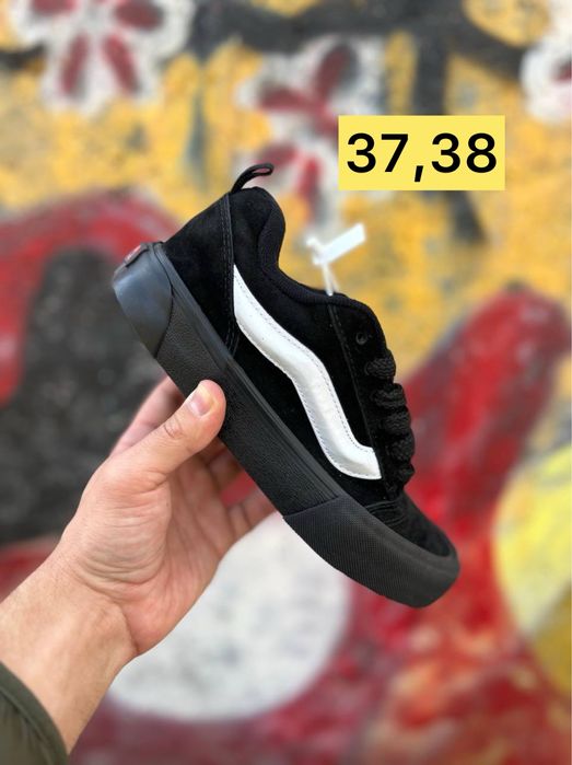 Жіночі кеди, женские кроссовки Vans KNU skool black white