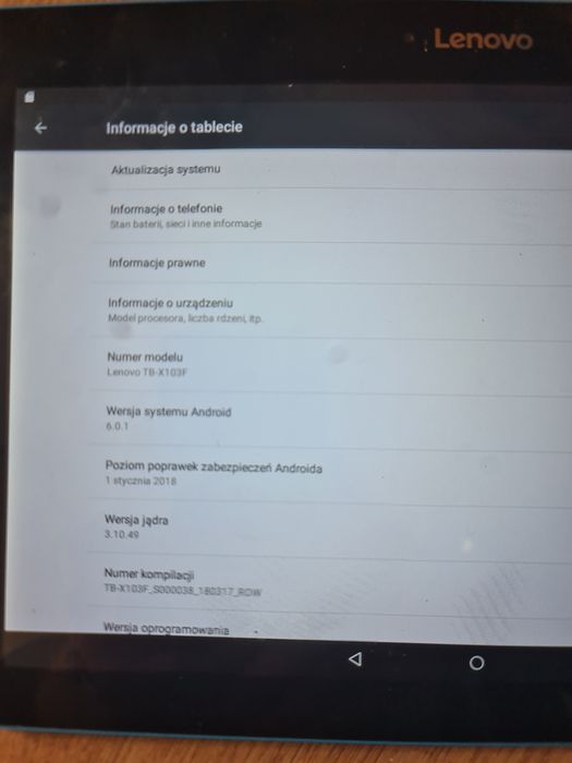 Tablet lenovo Tb x103f
