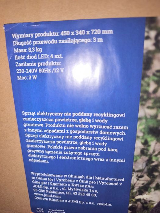 Nowa DUŻA fontanna ogrodowa Niedźwiedź 72 cm podświetlenie 4 LED niedźwiadki