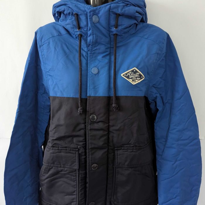 Куртка чоловіча alcott синя нейлон з капішоном капішон лижна вишивка