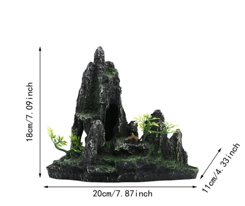 Dwie figurki ozdobne do akwarium, terrarium