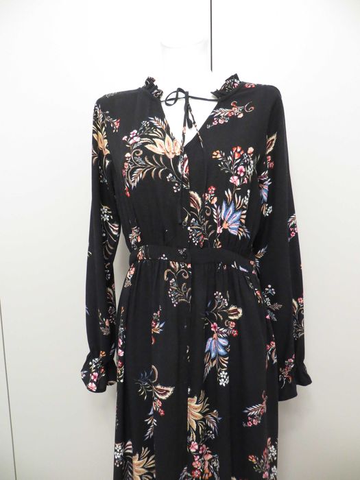 Sukienka maxi Stradivarius L kwiatowy wzór długa