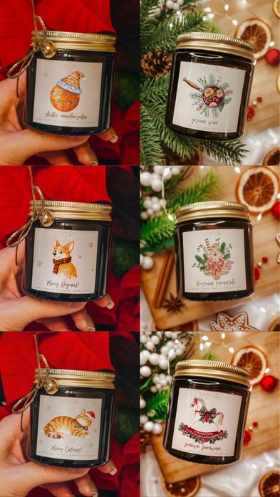 Swieczka sojowa 120 ml (świąteczne zapachy)