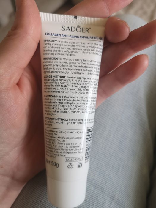 Sadoer collagen peeling do twarzy nowy