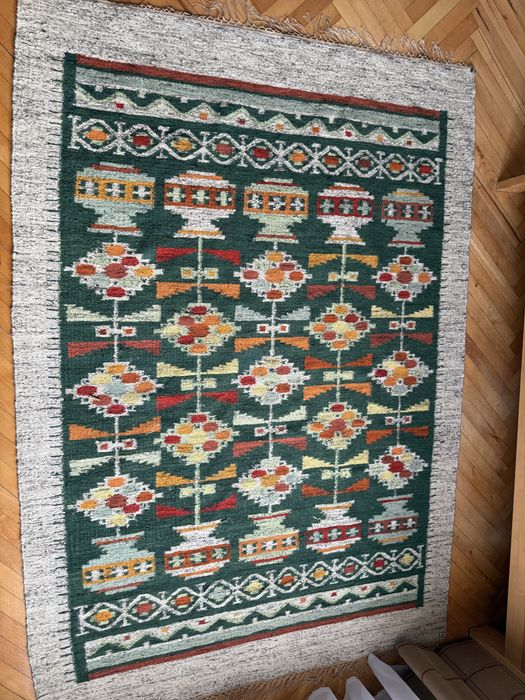 Duzy kilim PRL dywan