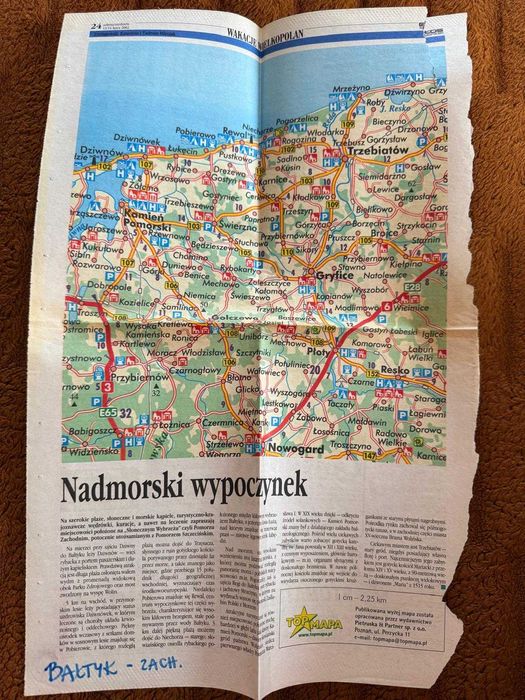 Ciążeń mapa - Głos Wielkopolski 1999-2000