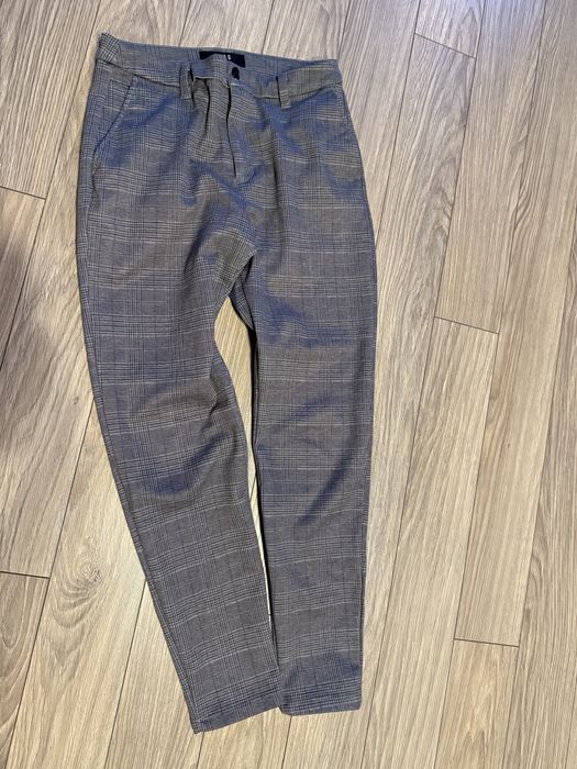 Spodnie męskie w kratę XS