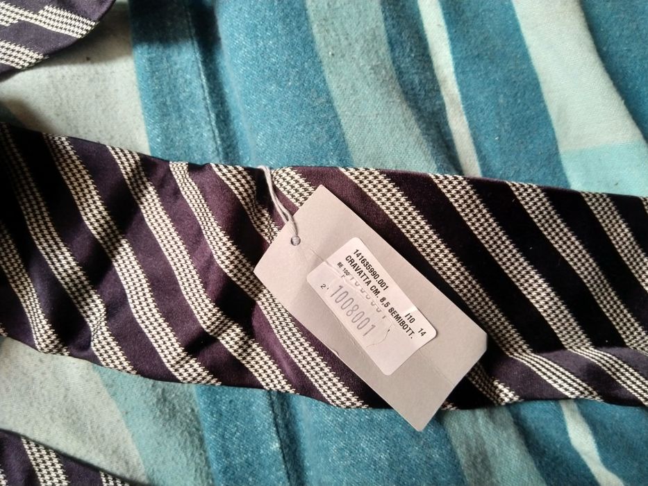 Nowy elegancki jedwabny krawat KENZO w paski