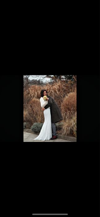 Suknia ślubna biała syrenka dluga S-M