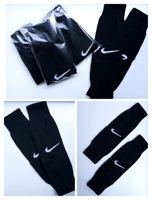 Гетри обрізки Nike / Футбольні гетри найк білі та чорні / Обрізки найк