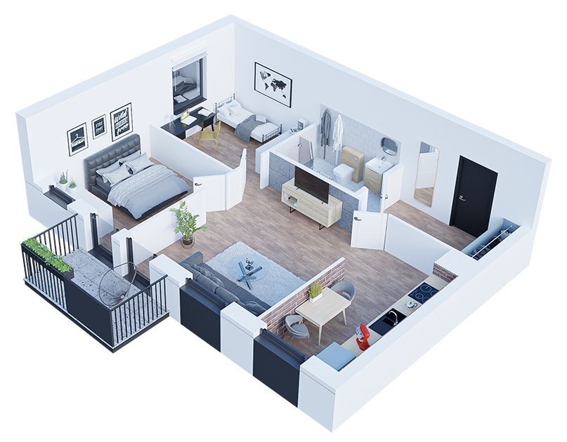 Mieszkanie z balkonem| Osiedle Tulipanova | Kobylin | 53,01 m² | winda