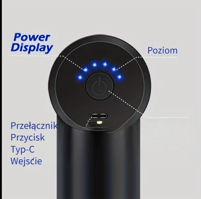 Przenośny Pistolet do Masażu – Masażer Głęboki do Szyi, Pleców i Całeg