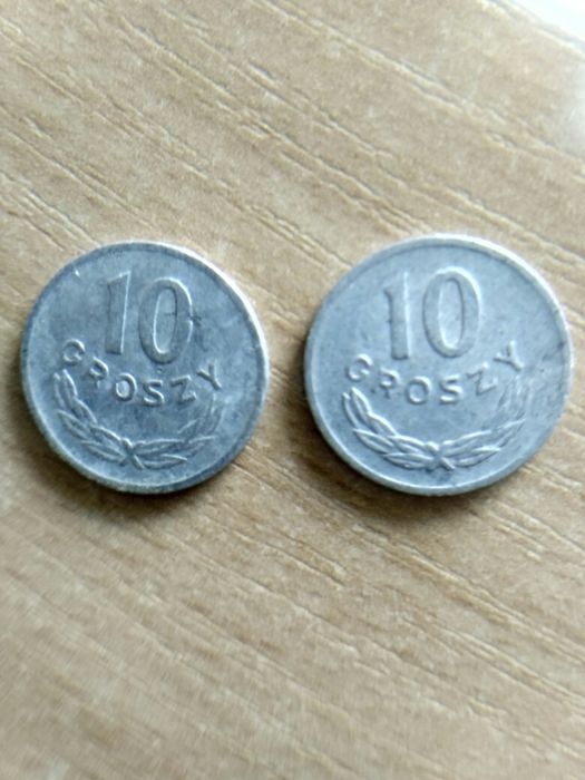 10gr z 1973r.ze znakiem mennicy 2szt.
