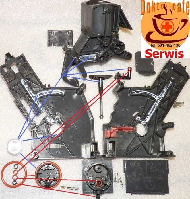 Zestaw specjalna uszczelka smar Siemens EQ5 EQ6 EQ7 EQ8 Bosch Vero itp