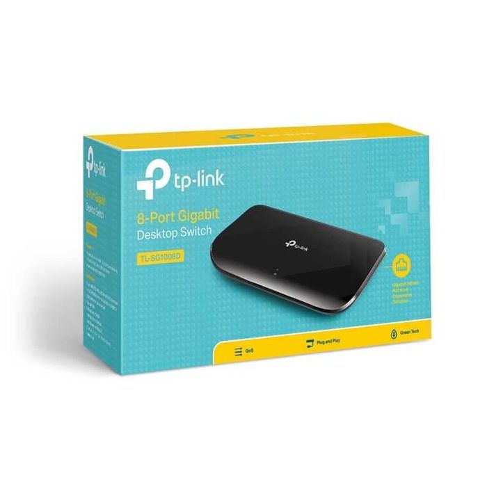 Switch TP-Link 8P GIGA 8 Portas RJ-45 10/100/1000
