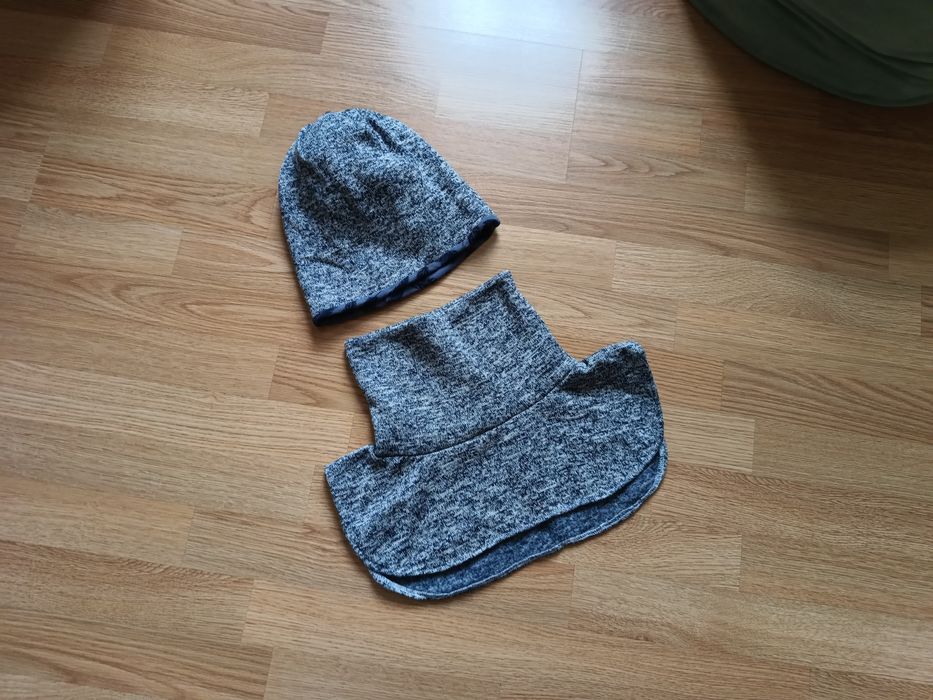 (obw. 56-58) golf komin czapka zima piórka