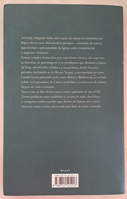 Livro Sua Santidade, cartas secretas de Bento XVI
Primeira pagina apre