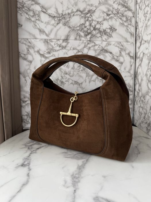 Torebka Gucci Softbit Suede Brown