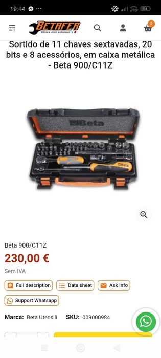 Jogos roquete 1/4.BETA.FACOM.GEDORE.BAHCO.