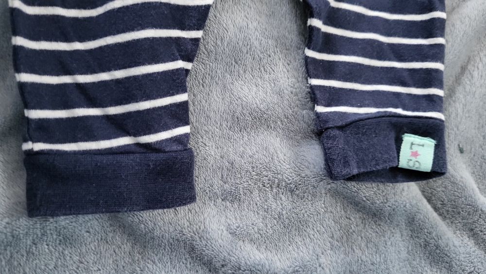 Spodenki 56 0-3 miesiąca dla chłopca noworodka dresy granatowe