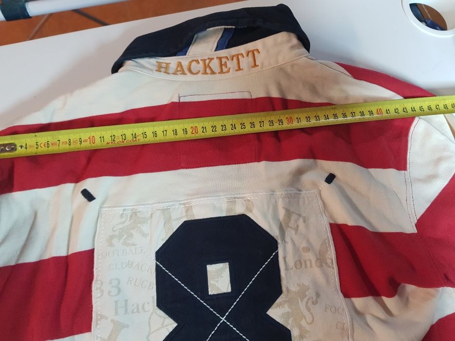 Polo rugby Hackett riscas manga comprida