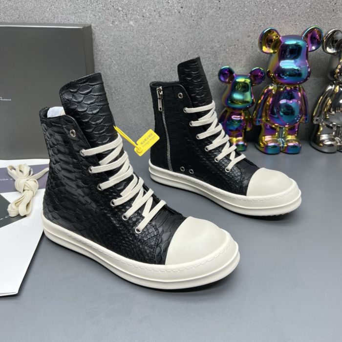 Нові Кеди Rick Owens Ramones High Python Black White/size 40-44/Преміум якість!